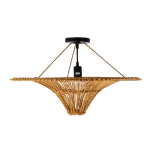 glo-02308-02308_3 GLOBOSTAR® PALERMO 02308 BOHO ΦΩΤΙΣΤΙΚΟ ΟΡΟΦΗΣ ΠΛΕΓΜΑ ΜΟΝΟΦΩΤΟ 1 X E27 IP20 ΚΑΦΕ ΞΥΛΟ - Μ6
