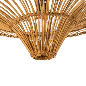 glo-02308-02308_6 GLOBOSTAR® PALERMO 02308 BOHO ΦΩΤΙΣΤΙΚΟ ΟΡΟΦΗΣ ΠΛΕΓΜΑ ΜΟΝΟΦΩΤΟ 1 X E27 IP20 ΚΑΦΕ ΞΥΛΟ - Μ6