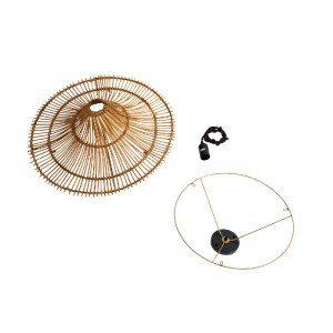 glo-02308-02308_8 GLOBOSTAR® PALERMO 02308 BOHO ΦΩΤΙΣΤΙΚΟ ΟΡΟΦΗΣ ΠΛΕΓΜΑ ΜΟΝΟΦΩΤΟ 1 X E27 IP20 ΚΑΦΕ ΞΥΛΟ - Μ6