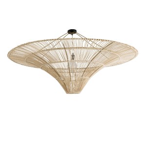 glo-02309-02309_2 GLOBOSTAR® PALERMO 02309 BOHO ΦΩΤΙΣΤΙΚΟ ΟΡΟΦΗΣ ΠΛΕΓΜΑ ΜΟΝΟΦΩΤΟ 1 X E27 IP20 ΜΠΕΖ ΞΥΛΟ - Μ1