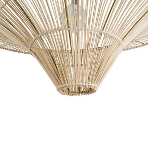 glo-02309-02309_6 GLOBOSTAR® PALERMO 02309 BOHO ΦΩΤΙΣΤΙΚΟ ΟΡΟΦΗΣ ΠΛΕΓΜΑ ΜΟΝΟΦΩΤΟ 1 X E27 IP20 ΜΠΕΖ ΞΥΛΟ - Μ1