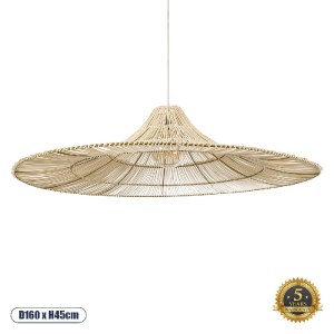 glo-02311-02311_0 GLOBOSTAR® PALERMO 02311 BOHO ΚΡΕΜΑΣΤΟ ΦΩΤΙΣΤΙΚΟ ΠΛΕΓΜΑ ΜΟΝΟΦΩΤΟ 1 X E27 IP20 ΜΠΕΖ ΞΥΛΟ - 