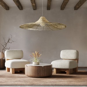 glo-02311-post_328 GLOBOSTAR® PALERMO 02311 BOHO ΚΡΕΜΑΣΤΟ ΦΩΤΙΣΤΙΚΟ ΠΛΕΓΜΑ ΜΟΝΟΦΩΤΟ 1 X E27 IP20 ΜΠΕΖ ΞΥΛΟ - 