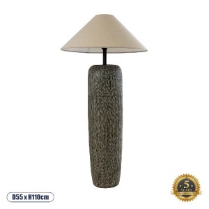 glo-02315-02315_0 GLOBOSTAR® OLIANA 02315 BOHO ΕΠΙΔΑΠΕΔΙΟ ΦΩΤΙΣΤΙΚΟ ΜΟΝΟΦΩΤΟ 1 X E27 IP20 ΓΚΡΙ ΚΕΡΑΜΙΚΟ ΜΕ Μ