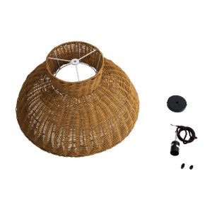 glo-02328-02328_10 GLOBOSTAR® MALABO 02328 BOHO ΚΡΕΜΑΣΤΟ ΦΩΤΙΣΤΙΚΟ ΠΛΕΓΜΑ ΜΟΝΟΦΩΤΟ 1 X E27 IP20 ΚΑΦΕ ΞΥΛΟ - Μ