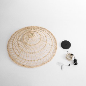 glo-02346-02346_11 GLOBOSTAR® KAIA 02346 BOHO ΚΡΕΜΑΣΤΟ ΦΩΤΙΣΤΙΚΟ ΚΑΜΠΑΝΑ ΜΟΝΟΦΩΤΟ 1 X E27 IP20 ΜΠΕΖ ΞΥΛΟ - Μ6