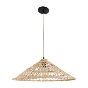 glo-02346-02346_4 GLOBOSTAR® KAIA 02346 BOHO ΚΡΕΜΑΣΤΟ ΦΩΤΙΣΤΙΚΟ ΚΑΜΠΑΝΑ ΜΟΝΟΦΩΤΟ 1 X E27 IP20 ΜΠΕΖ ΞΥΛΟ - Μ6