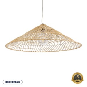 glo-02347-02347_0 GLOBOSTAR® KAIA 02347 BOHO ΚΡΕΜΑΣΤΟ ΦΩΤΙΣΤΙΚΟ ΚΑΜΠΑΝΑ ΜΟΝΟΦΩΤΟ 1 X E27 IP20 ΜΠΕΖ ΞΥΛΟ - Μ8