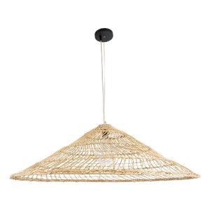 glo-02348-02348_4 GLOBOSTAR® KAIA 02348 BOHO ΚΡΕΜΑΣΤΟ ΦΩΤΙΣΤΙΚΟ ΚΑΜΠΑΝΑ ΜΟΝΟΦΩΤΟ 1 X E27 IP20 ΜΠΕΖ ΞΥΛΟ - Μ1