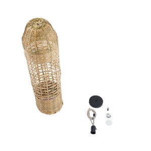 glo-02350-02350_11 GLOBOSTAR® WAIKIKI 02350 BOHO ΚΡΕΜΑΣΤΟ ΦΩΤΙΣΤΙΚΟ ΠΛΕΓΜΑ ΜΟΝΟΦΩΤΟ 1 X E27 IP20 ΜΠΕΖ ΞΥΛΟ - 