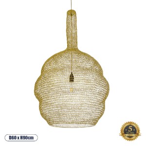 glo-02357-02357_0 GLOBOSTAR® KENTUCKY 02357 VINTAGE ΚΡΕΜΑΣΤΟ ΦΩΤΙΣΤΙΚΟ ΠΛΕΓΜΑ ΜΟΝΟΦΩΤΟ 1 X E27 IP20 ΧΡΥΣΟ ΜΕ