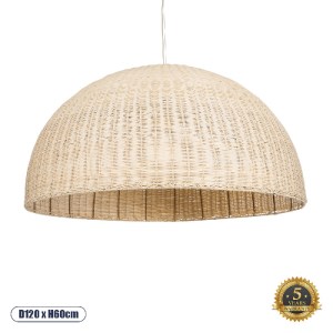 glo-02380-02380_0 GLOBOSTAR® MONTANA 02380 BOHO ΚΡΕΜΑΣΤΟ ΦΩΤΙΣΤΙΚΟ ΚΑΜΠΑΝΑ ΜΟΝΟΦΩΤΟ 1 X E27 IP20 ΜΠΕΖ ΞΥΛΟ -