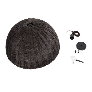glo-02381-02381_10 GLOBOSTAR® MONTANA 02381 BOHO ΚΡΕΜΑΣΤΟ ΦΩΤΙΣΤΙΚΟ ΚΑΜΠΑΝΑ ΜΟΝΟΦΩΤΟ 1 X E27 IP20 ΚΑΦΕ ΞΥΛΟ -