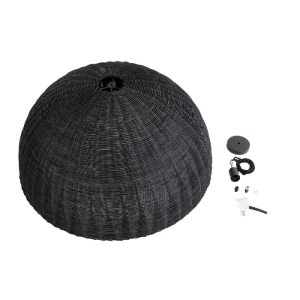 glo-02384-02384_10 GLOBOSTAR® MONTANA 02384 BOHO ΚΡΕΜΑΣΤΟ ΦΩΤΙΣΤΙΚΟ ΚΑΜΠΑΝΑ ΜΟΝΟΦΩΤΟ 1 X E27 IP20 ΜΑΥΡΟ ΞΥΛΟ 