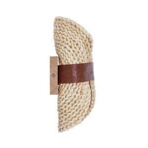glo-02385-02385_5 GLOBOSTAR® GUAVA 02385 BOHO ΕΠΙΤΟΙΧΙΟ ΦΩΤΙΣΤΙΚΟ ΑΠΛΙΚΑ ΔΙΦΩΤΟ 2 X G9 IP20 ΜΠΕΖ ΞΥΛΟ ΜΕ ΚΑΦ