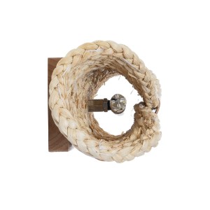 glo-02385-02385_6 GLOBOSTAR® GUAVA 02385 BOHO ΕΠΙΤΟΙΧΙΟ ΦΩΤΙΣΤΙΚΟ ΑΠΛΙΚΑ ΔΙΦΩΤΟ 2 X G9 IP20 ΜΠΕΖ ΞΥΛΟ ΜΕ ΚΑΦ