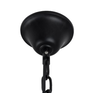 glo-10001021-01021_11 GLOBOSTAR® DOME 10001021 VINTAGE ΚΡΕΜΑΣΤΟ ΦΩΤΙΣΤΙΚΟ ΑΝΑΡΤΗΣΗ ΠΟΛΥΦΩΤΟ 9 X E27 ΜΑΥΡΟ ΜΕΤΑΛΛ