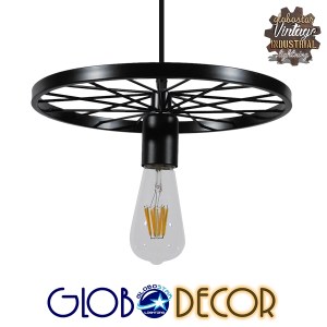 glo-10001161-10001161_1 GLOBOSTAR® CASTOR 10001161 VINTAGE ΚΡΕΜΑΣΤΟ ΦΩΤΙΣΤΙΚΟ ΠΛΕΓΜΑ ΜΟΝΟΦΩΤΟ 1 X E27 IP20 ΜΑΥΡΟ Μ