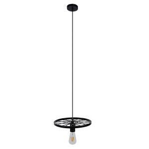 glo-10001161-10001161_2 GLOBOSTAR® CASTOR 10001161 VINTAGE ΚΡΕΜΑΣΤΟ ΦΩΤΙΣΤΙΚΟ ΠΛΕΓΜΑ ΜΟΝΟΦΩΤΟ 1 X E27 IP20 ΜΑΥΡΟ Μ