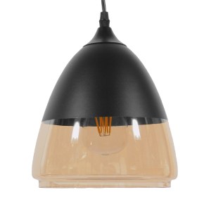 glo-10001231-10001231_3 GLOBOSTAR® OLIVER 10001231 VINTAGE ΚΡΕΜΑΣΤΟ ΦΩΤΙΣΤΙΚΟ ΚΑΜΠΑΝΑ ΜΟΝΟΦΩΤΟ 1 X E27 ΜΑΥΡΟ ΜΕΤΑΛ