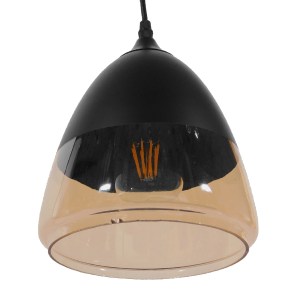glo-10001231-10001231_6 GLOBOSTAR® OLIVER 10001231 VINTAGE ΚΡΕΜΑΣΤΟ ΦΩΤΙΣΤΙΚΟ ΚΑΜΠΑΝΑ ΜΟΝΟΦΩΤΟ 1 X E27 ΜΑΥΡΟ ΜΕΤΑΛ