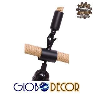 glo-10001240-10001240_5 GLOBOSTAR® MALVERN 10001240 VINTAGE ΚΡΕΜΑΣΤΟ ΦΩΤΙΣΤΙΚΟ ΑΝΑΡΤΗΣΗ ΜΟΝΟΦΩΤΟ 1 X E27 IP20 ΜΑΥΡ