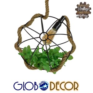 glo-10001328-10001328_1 GLOBOSTAR® BRADLEY 10001328 VINTAGE ΚΡΕΜΑΣΤΟ ΦΩΤΙΣΤΙΚΟ ΠΛΕΓΜΑ ΜΟΝΟΦΩΤΟ 1 X E27 IP20 ΜΠΕΖ Σ