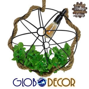 glo-10001329-10001329_1 GLOBOSTAR® BRADLEY 10001329 VINTAGE ΚΡΕΜΑΣΤΟ ΦΩΤΙΣΤΙΚΟ ΠΛΕΓΜΑ ΜΟΝΟΦΩΤΟ 1 X E27 IP20 ΜΠΕΖ Σ