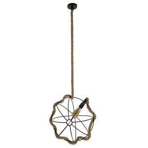 glo-10001329-10001329_4 GLOBOSTAR® BRADLEY 10001329 VINTAGE ΚΡΕΜΑΣΤΟ ΦΩΤΙΣΤΙΚΟ ΠΛΕΓΜΑ ΜΟΝΟΦΩΤΟ 1 X E27 IP20 ΜΠΕΖ Σ