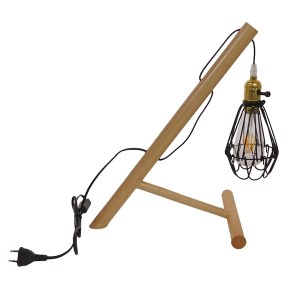 glo-10001335-10001335_2 GLOBOSTAR® ELMA 10001335 ΜΟΝΤΕΡΝΟ ΕΠΙΤΡΑΠΕΖΙΟ ΦΩΤΙΣΤΙΚΟ ΜΟΝΟΦΩΤΟ ΞΥΛΙΝΟ ΜΕ ΜΑΥΡΟ ΠΛΕΓΜΑ Φ1