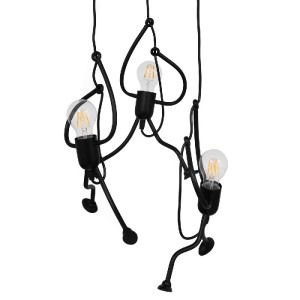 glo-10001655-01655_02 GLOBOSTAR® FIGURE 10001655 ΠΑΙΔΙΚΟ ΚΡΕΜΑΣΤΟ ΦΩΤΙΣΤΙΚΟ ΦΙΓΟΥΡΑ ΤΡΙΦΩΤΟ 3 X E27 IP20 ΜΑΥΡΟ Μ
