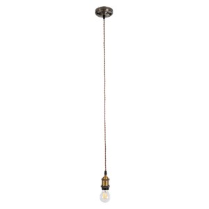 glo-115105-115105_0 GLOBOSTAR® 115105 VINTAGE ΚΡΕΜΑΣΤΟ ΦΩΤΙΣΤΙΚΟ ΑΝΑΡΤΗΣΗ ΜΟΝΟΦΩΤΟ 1 X E27 IP20 ΧΡΥΣΟ & ΜΠΡΟΥΤ
