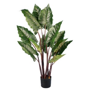 glo-20055-20055_2 GLOBOSTAR® ARTIFICIAL GARDEN RAINBOW TARO 20055 ΤΕΧΝΗΤΟ ΔΙΑΚΟΣΜΗΤΙΚΟ ΦΥΤΟ ΚΟΛΟΚΑΣΙΑ Υ140CM