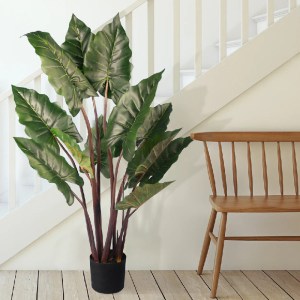 glo-20055-20055 GLOBOSTAR® ARTIFICIAL GARDEN RAINBOW TARO 20055 ΤΕΧΝΗΤΟ ΔΙΑΚΟΣΜΗΤΙΚΟ ΦΥΤΟ ΚΟΛΟΚΑΣΙΑ Υ140CM