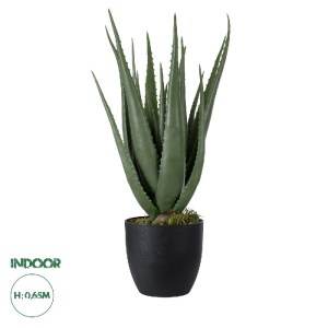 glo-20066-20066_0 GLOBOSTAR® ARTIFICIAL GARDEN ALOE 20066 ΤΕΧΝΗΤΟ ΔΙΑΚΟΣΜΗΤΙΚΟ ΦΥΤΟ ΑΛΟΗ Υ65CM