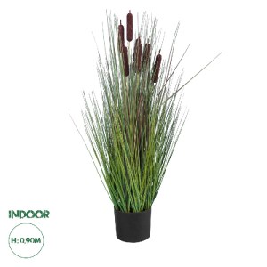 glo-20069-20069_0 GLOBOSTAR® ARTIFICIAL GARDEN TYPHA ANGUSTIFOLIA GRASS 20069 ΤΕΧΝΗΤΟ ΔΙΑΚΟΣΜΗΤΙΚΟ ΦΥΤΟ ΓΡΑΣ