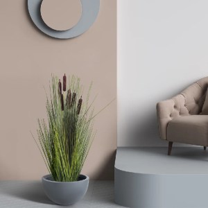 glo-20069-20069_20696 GLOBOSTAR® ARTIFICIAL GARDEN TYPHA ANGUSTIFOLIA GRASS 20069 ΤΕΧΝΗΤΟ ΔΙΑΚΟΣΜΗΤΙΚΟ ΦΥΤΟ ΓΡΑΣ