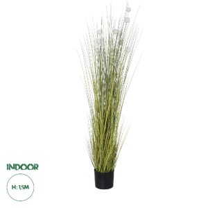 glo-20073-20073_0 GLOBOSTAR® ARTIFICIAL GARDEN ERIOPHORUM ANGUSTIFOLIUM COTTON GRASS 20073 ΤΕΧΝΗΤΟ ΔΙΑΚΟΣΜΗΤ
