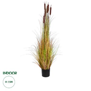 glo-20114-20114_0 GLOBOSTAR® ARTIFICIAL GARDEN TYPHA ANGUSTIFOLIA GRASS 20114 ΤΕΧΝΗΤΟ ΔΙΑΚΟΣΜΗΤΙΚΟ ΦΥΤΟ ΓΡΑΣ