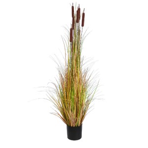 glo-20114-20114_2 GLOBOSTAR® ARTIFICIAL GARDEN TYPHA ANGUSTIFOLIA GRASS 20114 ΤΕΧΝΗΤΟ ΔΙΑΚΟΣΜΗΤΙΚΟ ΦΥΤΟ ΓΡΑΣ