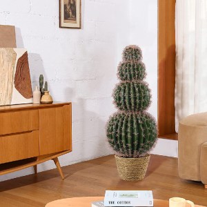 glo-20138-20138_20267 GLOBOSTAR® ARTIFICIAL GARDEN FEROCACTUS 20138 ΤΕΧΝΗΤΟ ΔΙΑΚΟΣΜΗΤΙΚΟ ΦΥΤΟ ΦΕΡΟΚΑΚΤΟΣ Υ95CM