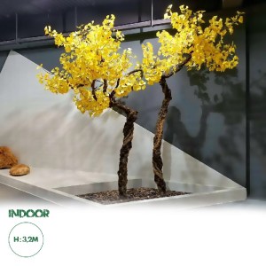 glo-20187-20187_0 GLOBOSTAR® ARTIFICIAL GARDEN GINKGO TWINS TREE 20187 ΤΕΧΝΗΤΟ ΔΙΑΚΟΣΜΗΤΙΚΟ ΔΕΝΤΡΟ ΔΙΔΥΜΑ ΓΚ