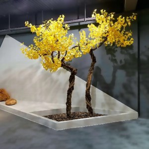 glo-20187-20187_2 GLOBOSTAR® ARTIFICIAL GARDEN GINKGO TWINS TREE 20187 ΤΕΧΝΗΤΟ ΔΙΑΚΟΣΜΗΤΙΚΟ ΔΕΝΤΡΟ ΔΙΔΥΜΑ ΓΚ