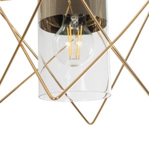 glo-202-0037-202_0037_8 GLOBOSTAR® PLEX 202-0037 ΜΟΝΤΕΡΝΟ ΚΡΕΜΑΣΤΟ ΦΩΤΙΣΤΙΚΟ ΠΛΕΓΜΑ ΜΟΝΟΦΩΤΟ 1 X E27 IP20 ΧΡΥΣΟ ΜΕΤΑΛΛΟ ΜΕ ΔΙΑΦΑΝΟ ΓΥΑΛΙ - Μ20 X Π20 X Υ70CM
