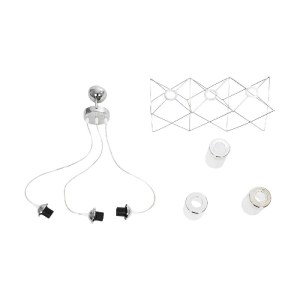 glo-202-0039-202_0039_9 GLOBOSTAR® PLEX 202-0039 ΜΟΝΤΕΡΝΟ ΚΡΕΜΑΣΤΟ ΦΩΤΙΣΤΙΚΟ ΠΛΕΓΜΑ ΤΡΙΦΩΤΟ 3 X E27 IP20 ΑΣΗΜΙ ΜΕΤΑΛΛΟ ΜΕ ΔΙΑΦΑΝΟ ΓΥΑΛΙ - Μ55 X Π20 X Υ70CM