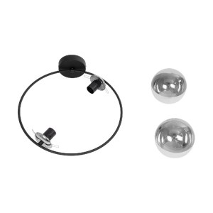 glo-202-0040-202_0040_8 GLOBOSTAR® CITY 202-0040 ΜΟΝΤΕΡΝΟ ΦΩΤΙΣΤΙΚΟ ΟΡΟΦΗΣ ΜΠΑΛΑ ΔΙΦΩΤΟ 2 X E27 IP20 ΜΑΥΡΟ ΜΕΤΑΛΛΟ ΜΕ ΔΙΑΦΑΝΟ ΓΥΑΛΙ - Μ45 X Π15 X Υ55CM