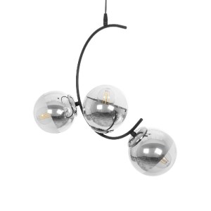 glo-202-0041-202_0041_4 GLOBOSTAR® CITY 202-0041 ΜΟΝΤΕΡΝΟ ΚΡΕΜΑΣΤΟ ΦΩΤΙΣΤΙΚΟ ΜΠΑΛΑ ΤΡΙΦΩΤΟ 3 X E27 IP20 ΜΑΥΡΟ ΜΕΤΑΛΛΟ ΜΕ ΔΙΑΦΑΝΟ ΓΥΑΛΙ - Μ45 X Π15 X Υ55CM