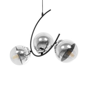 glo-202-0041-202_0041_5 GLOBOSTAR® CITY 202-0041 ΜΟΝΤΕΡΝΟ ΚΡΕΜΑΣΤΟ ΦΩΤΙΣΤΙΚΟ ΜΠΑΛΑ ΤΡΙΦΩΤΟ 3 X E27 IP20 ΜΑΥΡΟ ΜΕΤΑΛΛΟ ΜΕ ΔΙΑΦΑΝΟ ΓΥΑΛΙ - Μ45 X Π15 X Υ55CM
