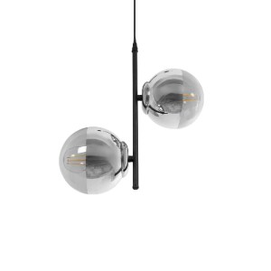 glo-202-0042-202_0042_5 GLOBOSTAR® CITY 202-0042 ΜΟΝΤΕΡΝΟ ΚΡΕΜΑΣΤΟ ΦΩΤΙΣΤΙΚΟ ΜΠΑΛΑ ΔΙΦΩΤΟ 2 X E27 IP20 ΜΑΥΡΟ ΜΕΤΑΛΛΟ ΜΕ ΔΙΑΦΑΝΟ ΓΥΑΛΙ - Μ40 X Π40 X Υ80CM