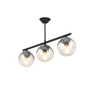 glo-202-0043-202_0043_0 GLOBOSTAR® CITY 202-0043 ΜΟΝΤΕΡΝΟ ΚΡΕΜΑΣΤΟ ΦΩΤΙΣΤΙΚΟ ΜΠΑΛΑ ΤΡΙΦΩΤΟ 3 X E27 IP20 ΜΑΥΡΟ ΜΕΤΑ